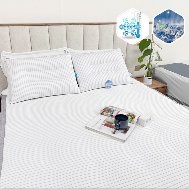 듀라론 쿨 여름 침대 냉감 패드 국내생산, 쿨매트, 화이트