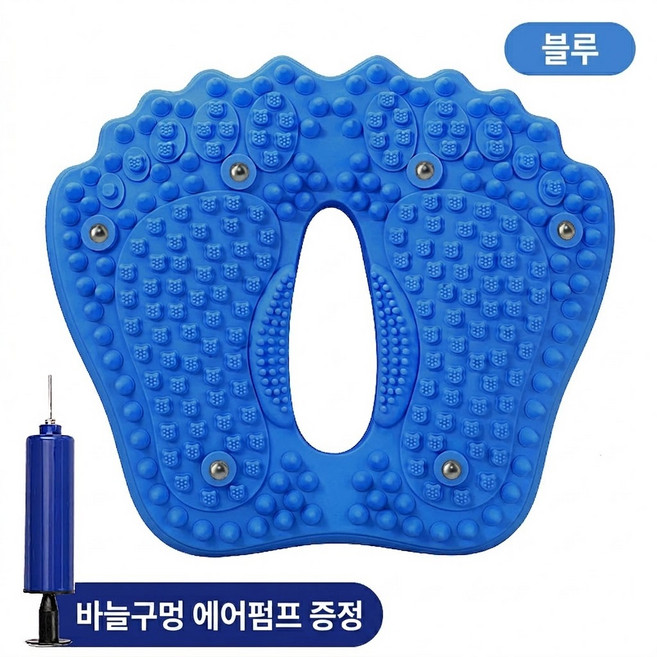 발바닥 지압 마사지 매트 발지압 스탭퍼 마사지발판 지압판 지압쿠션, 블루, 1개