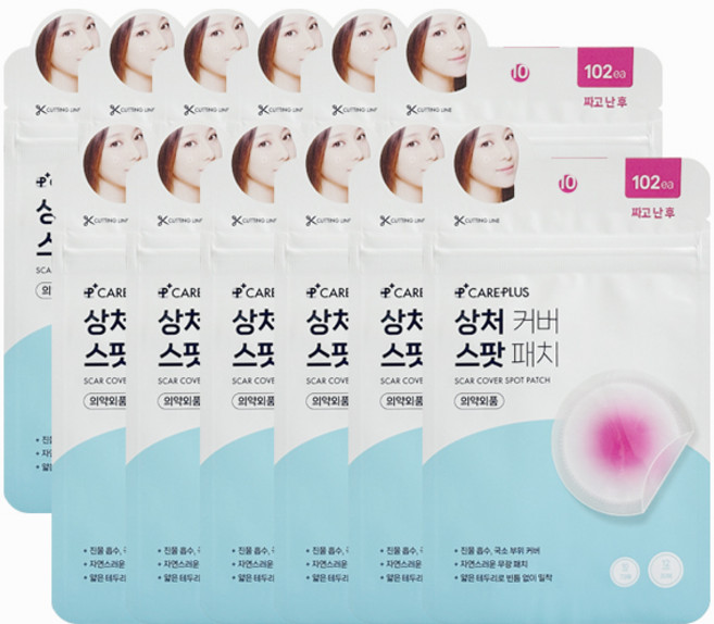 올리브영 케어플러스 상처커버 스팟패치, 102개입, 12개