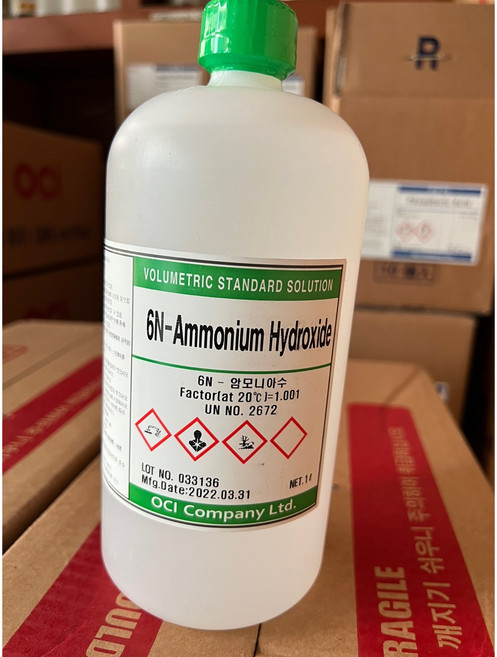 6N 암모니아수 1L 6N Ammonia water Ammonium Hydroxide, 1개