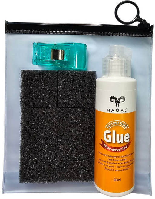 수성글루 러버접착제 하말 HAMAL 탁구라켓 탁구용품, 1세트, 90ml
