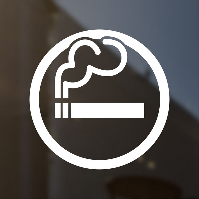 웰던 매장 픽토그램 아이콘 스티커, 2개, 7. 흡연