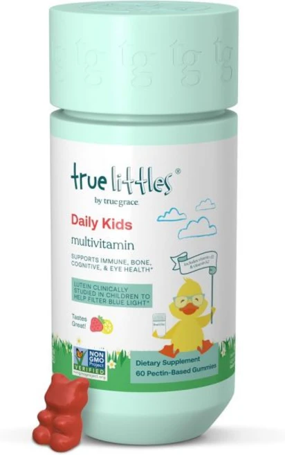 True Grace True Littles Daily Kids Multi - 60 Pectin Gummies - - Clinically Studied Lutemax Kids L, 60 Count (Pack of 1) - 쿠팡