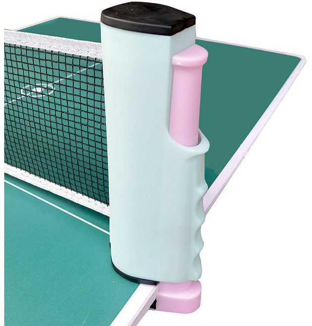 에스토스포츠 휴대용 원터치 탁구네트, 핑크&화이트, 1개