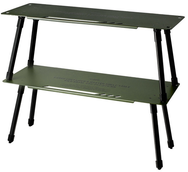 카고컨테이너 캠핑 선반 쉘프 사이드 보조 접이식 좌식 테이블 마스터쉘프테이블 (1세트 2개입), 카키 2개입