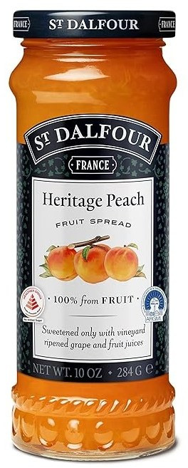 샹달프 과일잼, 골든 피치(Golden Peach), 284g, 1개
