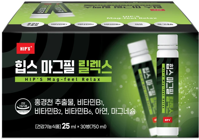 힙스 마그필 릴렉스 30병 홍경천추출물 비타민 아연 마그네슘, 1개, 30회분 - 쿠팡