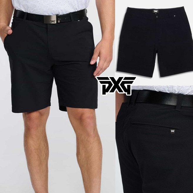 PXG 남성골프웨어 검정색 골프 쇼츠 반바지