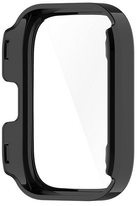 【PC 鋼化玻璃一體錶殼】適用 華米 Amazfit bip 5 Unity A2324 手錶 保護殼 硬殼, 黑色, 1個