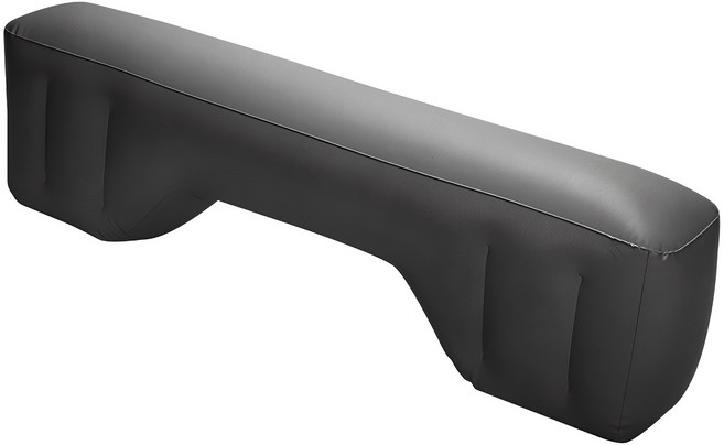 일체형 차량 뒷좌석 발받침 에어 쿠션 차량용 발 받침 휴대용 발받침대 발쿠션 자동차 발거치대 조수석 다리 올리는 매트 컴포트 지지대, R99823B, 1개, 블랙