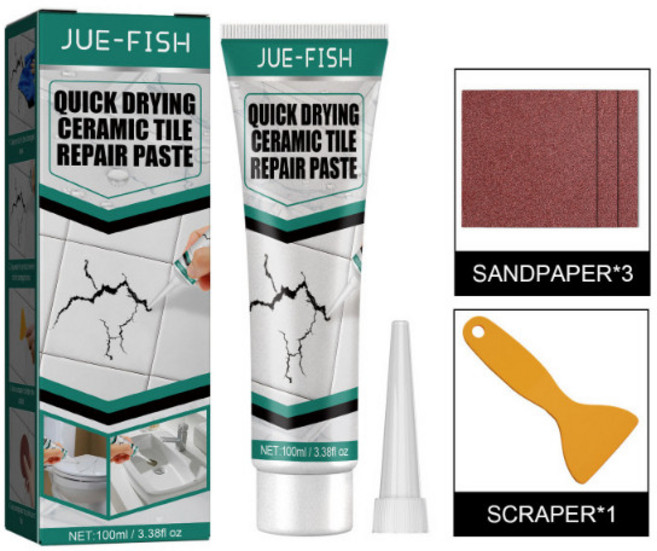 실용적인 세라믹 수리 접착제 페이스트 범용 바닥 타일 크림 보수제 욕실 대리석 균열 셀프 복원, 100ml, 1개