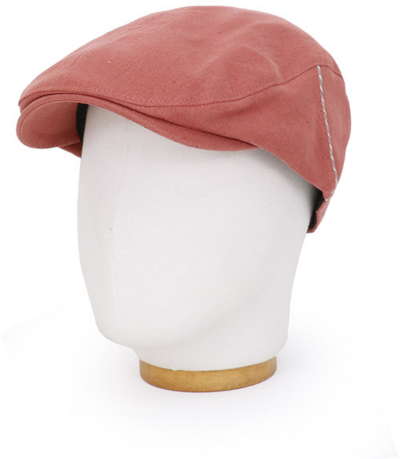 베이직엠 중년 남성 베레모 여름 헌팅캡 린넨 Fieldline 양옆 절개