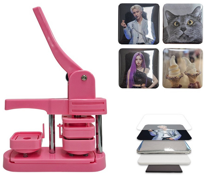 NRM 냉장고 자석 만들기 프레스 패키지, 블라썸 핑크