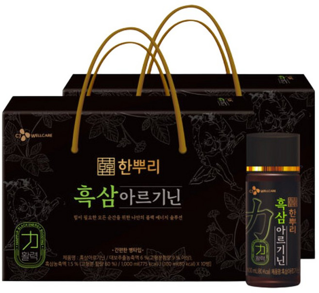 흑삼대보 아르기닌 병 음료100ml 10개입 2개, 100ml