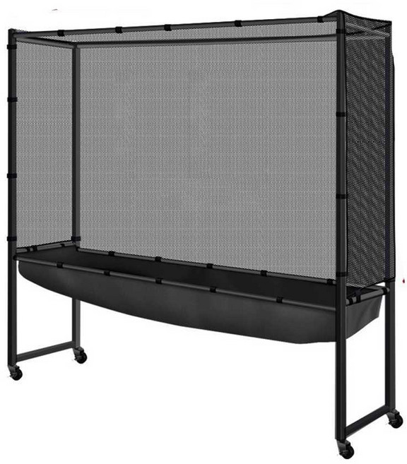 그물망 연습망 공막이 네트 중형 연습 캐치 이동식 탁구 블랙 연습기 탁구공 대형 볼박스, J88-블랙 포위망, 1개