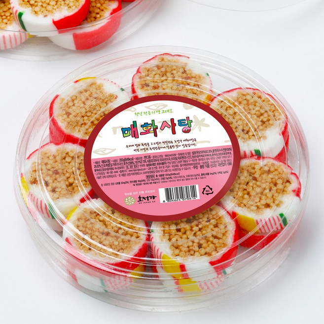 호정가 매화사탕 (적옥춘) 160g / 전통과자 사탕 캔디, 1개
