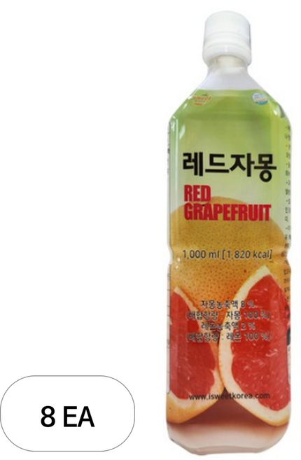스위트코리아 레드자몽 액상, 1L, 8개