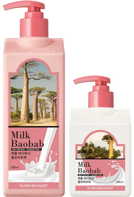 퍼퓸 바디워시+바디로션 플로라부케 저자극 퍼퓸, 500ml - 쿠팡