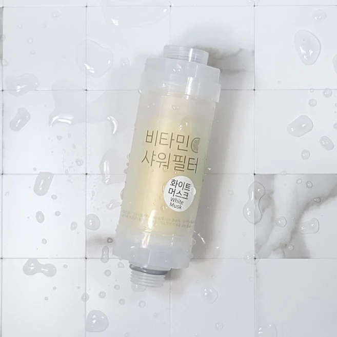 X100 피부 비타민 샤워필터 여행용 수돗물 녹물제거 염소 완벽 제거 아로마 힐링 민감성 피부용 휴대용 비타민필터 국내최대 향 종류, 1개, 화이트머스크 - 쿠팡