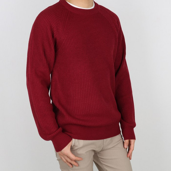 남성용 헤라 단색 R넥 니트 #PRMD22