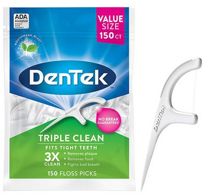덴텍 트리플 클린 일회용 치실, 150개입, 2개 - 쿠팡