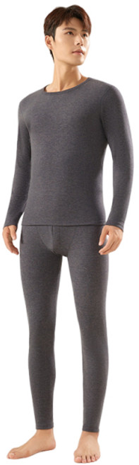 【OniWear】羊絨黑金貼片保暖套裝 羊毛蠶絲衛生衣 秋冬居家睡衣套裝