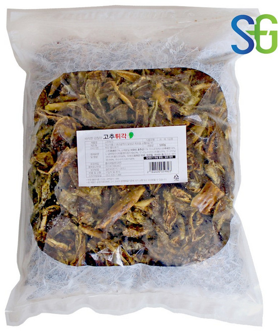 덕소식품 바삭한 고추튀각 500g 밥반찬 술안주, 1개