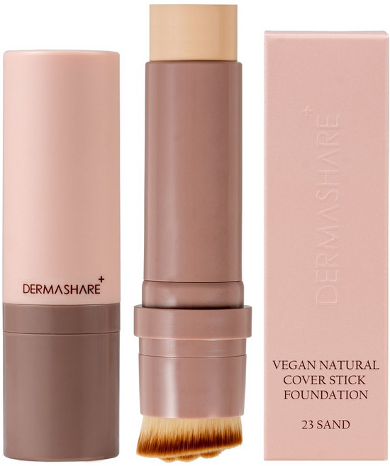 더마쉐어 내추럴 밀착 커버 스틱 세럼 파운데이션 SPF50+ PA+++ 14g, 1개, 23호 샌드