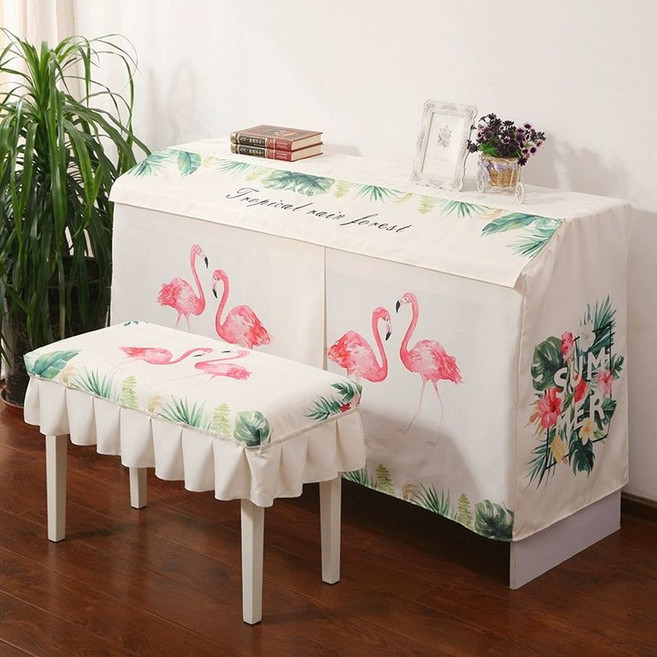 세트 의자 전자 덮개 88 키보드, 135-140 범용+싱글 벤치 커버, 1개, 플라밍고