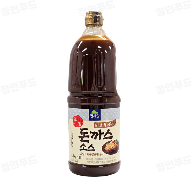 [정연푸드] 면사랑 프리미엄 바로 부어먹는 돈까스소스 (대용량/업소용/식당용), 2개, 1.8L