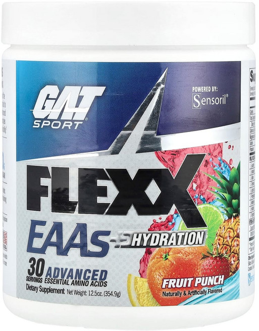 GAT Flexx EAAs + 수분 공급 과일 펀치 360g(12.69oz), 360g, 1개