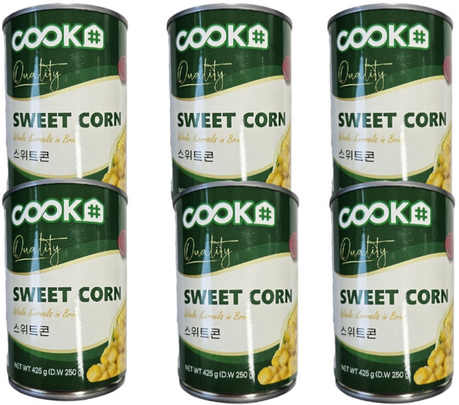 쿡샵 스위트콘, 425g, 6개
