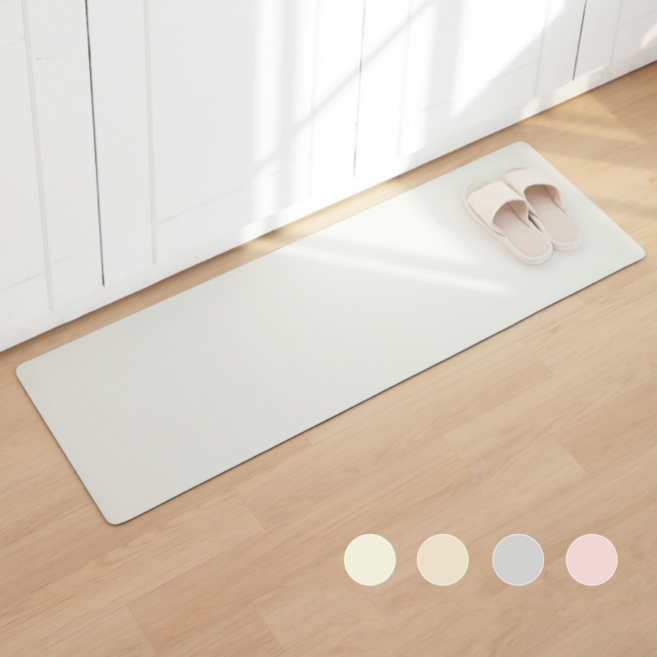 보니츠 소프트 빨아쓰는 규조토 발매트, 아이보리+사각형