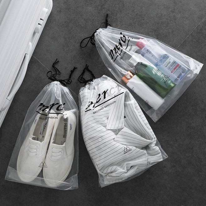 투명 비닐 주머니 10장세트 여행갈 때 가방 보관 비닐백 신발주머니