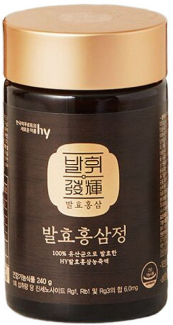 에치와이 발휘 홍삼정 국내산 6년근 100% 홍삼 농축액, 240g, 5개