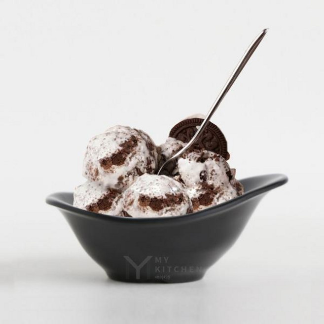 멜라민 웨이브후식볼-아이스크림 샤베트 그릭요거트 디저트 그릇, 크리스탈, 1개