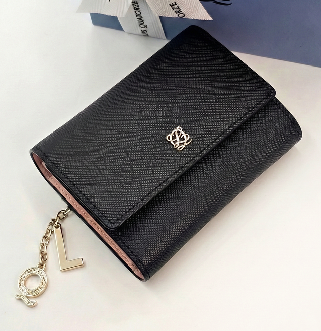 루이까또즈 여성 반지갑 소가죽 정품 3단 선물포장