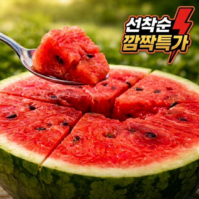 [당도선별] 한정수량 초고당도 하우스 수박, 1개, 3kg