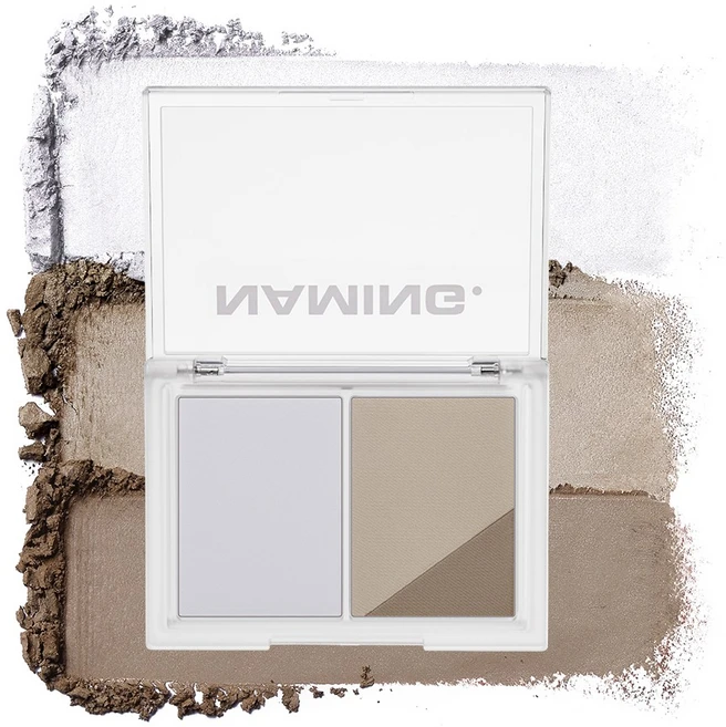 네이밍 플러피 볼륨 앤 쉐딩 듀오 9.8g 2 color, 1개, 클리어 쿨 그레이 - 쿠팡