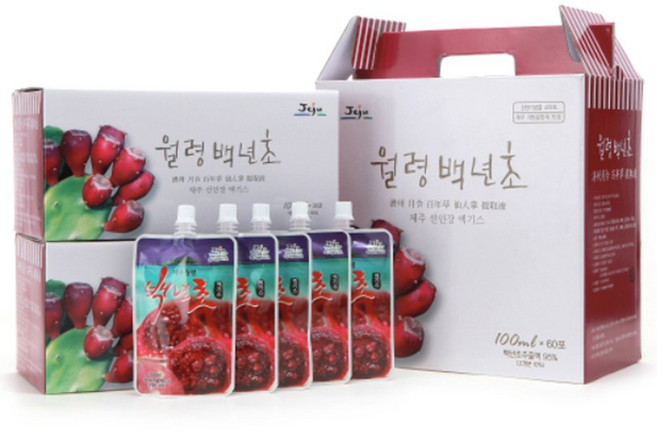 백년초즙 백년초엑기스 열매 효능 100mlx60포, 60개, 100ml