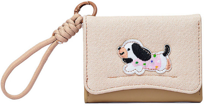 미래마켓 캐릭터 키링 미니 카드지갑 강아지 포켓지갑