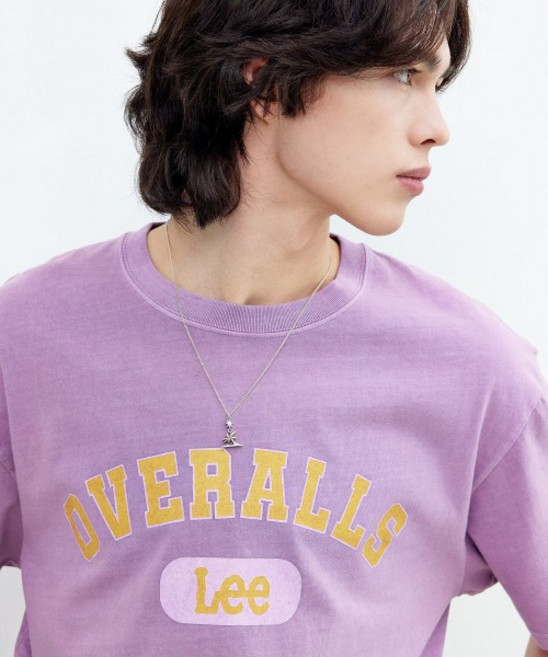 LEE 오버롤즈 다잉 티셔츠 피그먼트 퍼플 LE2502ST45PM 124848