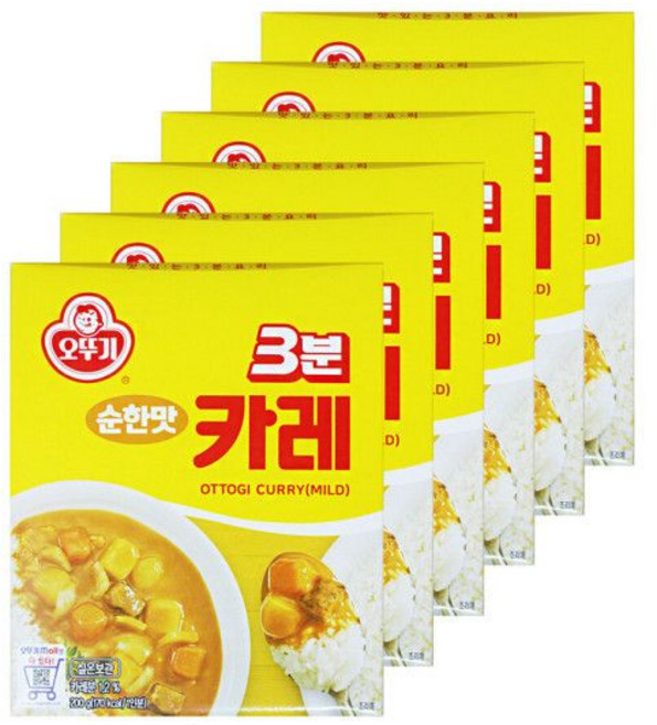 오뚜기 3분 카레 순한맛 200g 6개 간편식 3분카레