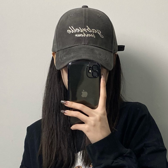 돈워리 남여공용 얼굴작아보이는 레터링자수 야구모자 깊은 볼캡