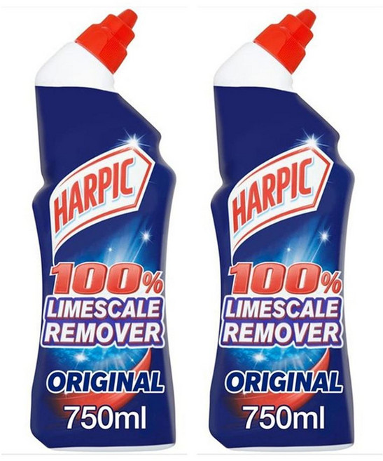 Harpic 하픽 유럽 오리지널 100% 라임스케일 리무버 토일렛 변기 클리너 세정제 750mL 2팩