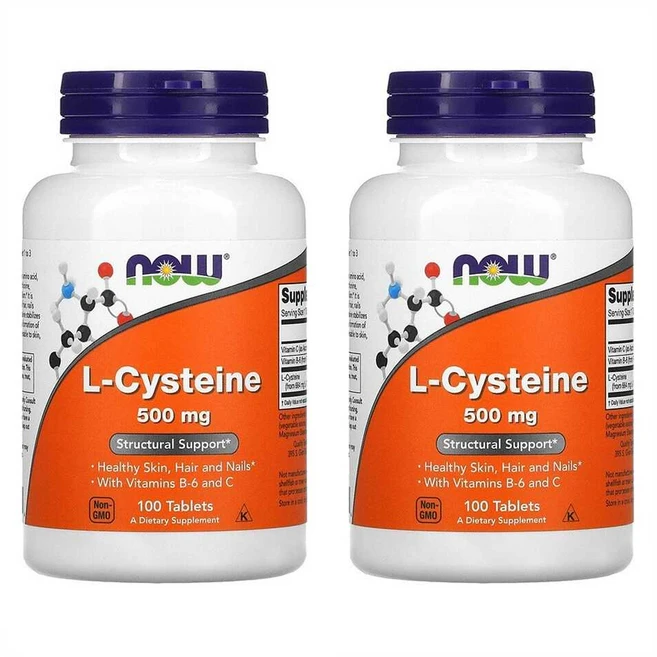 나우푸드 L 시스테인 엘시스테인 500mg 100정 2개 - 쿠팡
