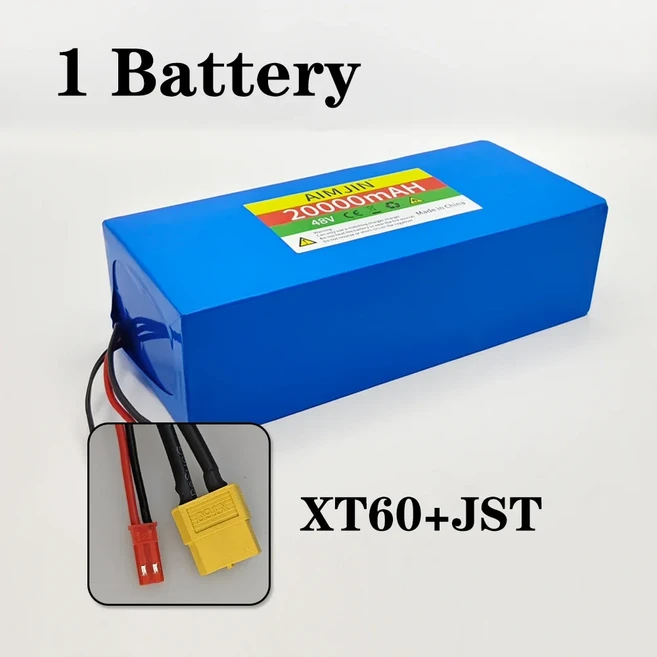 48V 20Ah 18650 리튬 배터리 팩 13S5P 500-1000W 전기 기계용 지능형 BMS 내장 포함, 01 빠른  Mainland, 03 XT60 JST-1battery