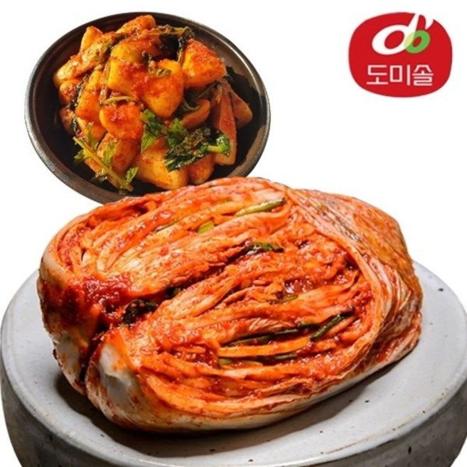 도미솔김치 [도미솔] 박미희 포기김치 10kg총각김치 2kg 121357, 1개