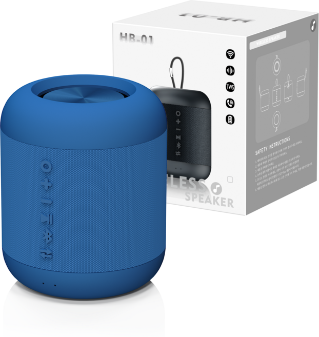 비파노 휴대용 생활방수 TWS 블루투스 스피커, 딥블루