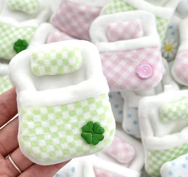 인형 침대 담요 이불 키링 키홀더 가방 꾸미기 생일선물 우정템 장식 케릭터 키링, 1개, 그린체크